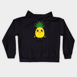 kawaii pineapple cartoon Kids Hoodie